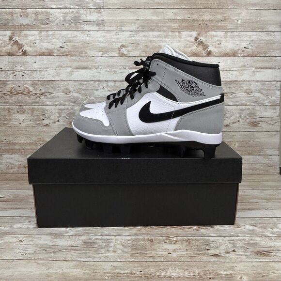 Air Jordan 1 Retro MCS Light Smoke Grey Size 8.5 Baseball Cleats AV5354-012 - Picture 5 of 13